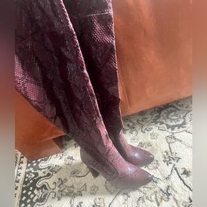 Just Fab snakeskin boots